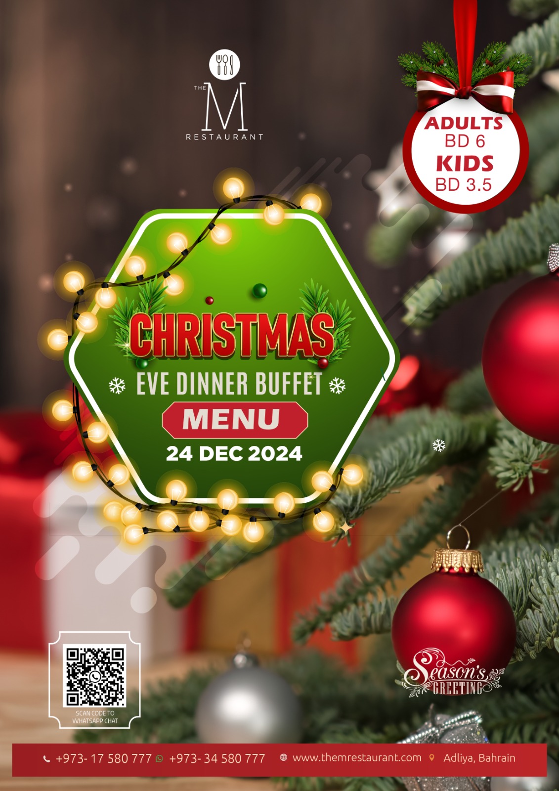 Christmas Buffet 2024 - The M Restaurant